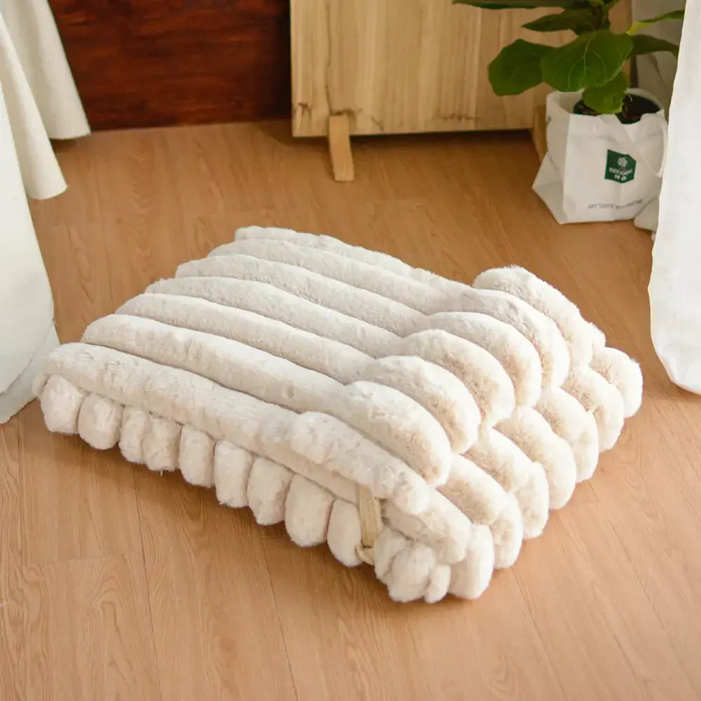 PETLOOM – Softness Faux Rabbit Fur Warming Pillow Dog Bed Cozy Cloud™