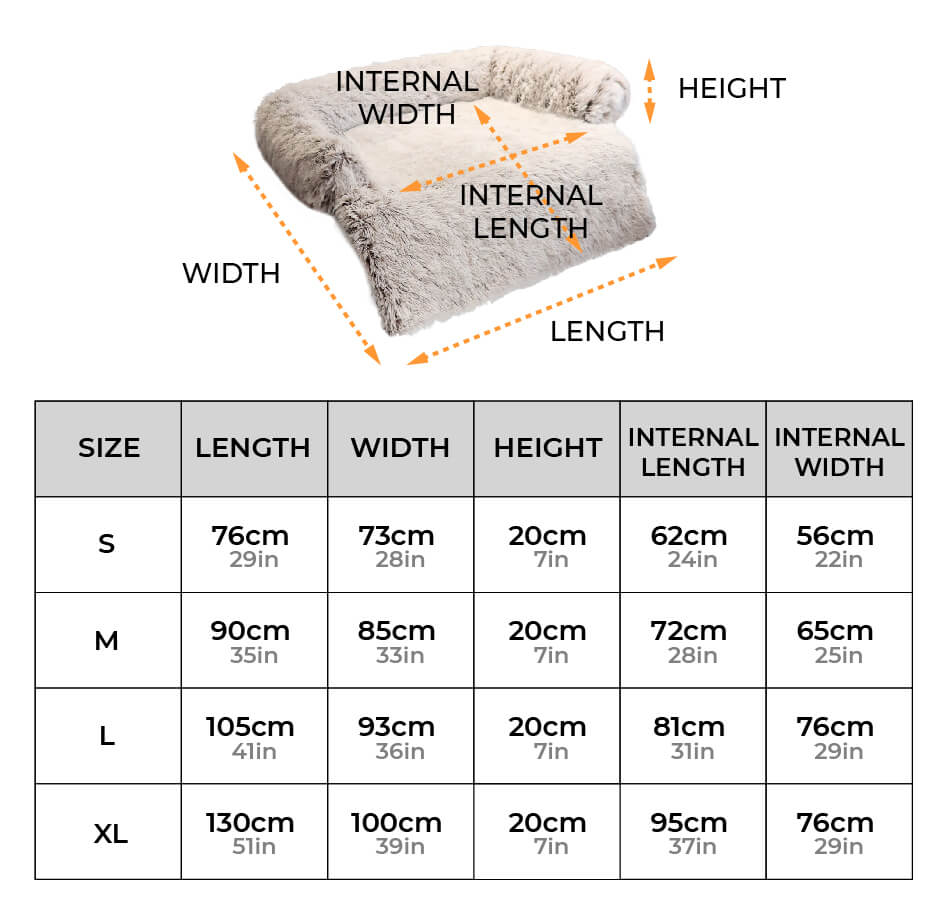 PETLOOM Calming Furniture Protector Dog Bed Fuzzy Backrest™