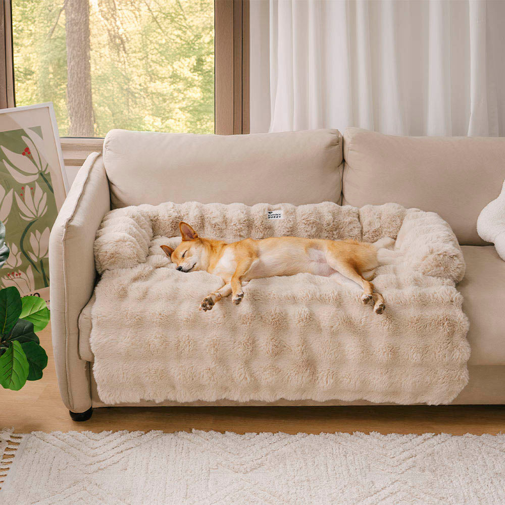 PETLOOM Fluffy Fuzzy Calming Dog Bed Sofa Protector Pet Mat™