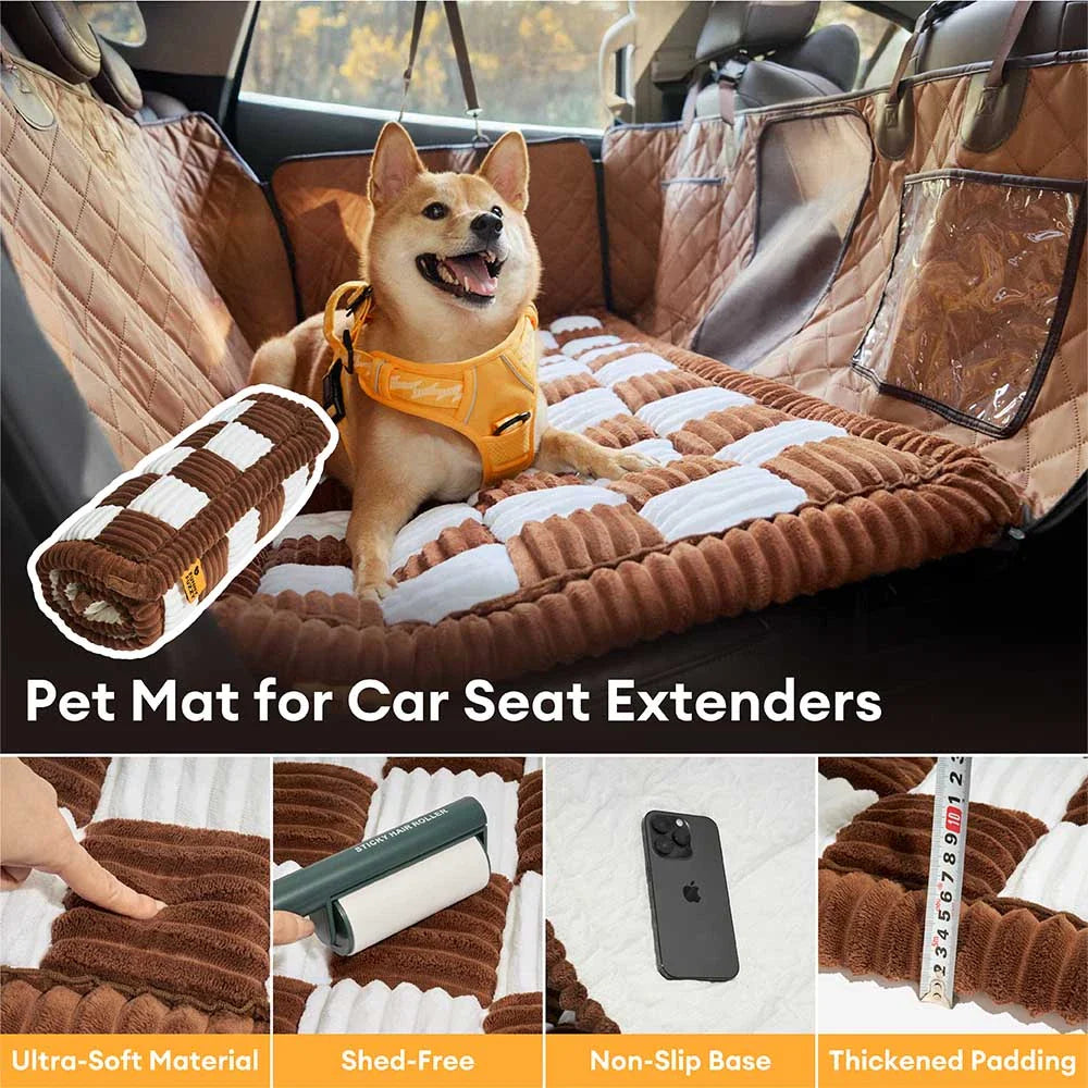 PETLOOM Premium Faux Leather Water-Repellent Hammock Dog Car Seat Cover™