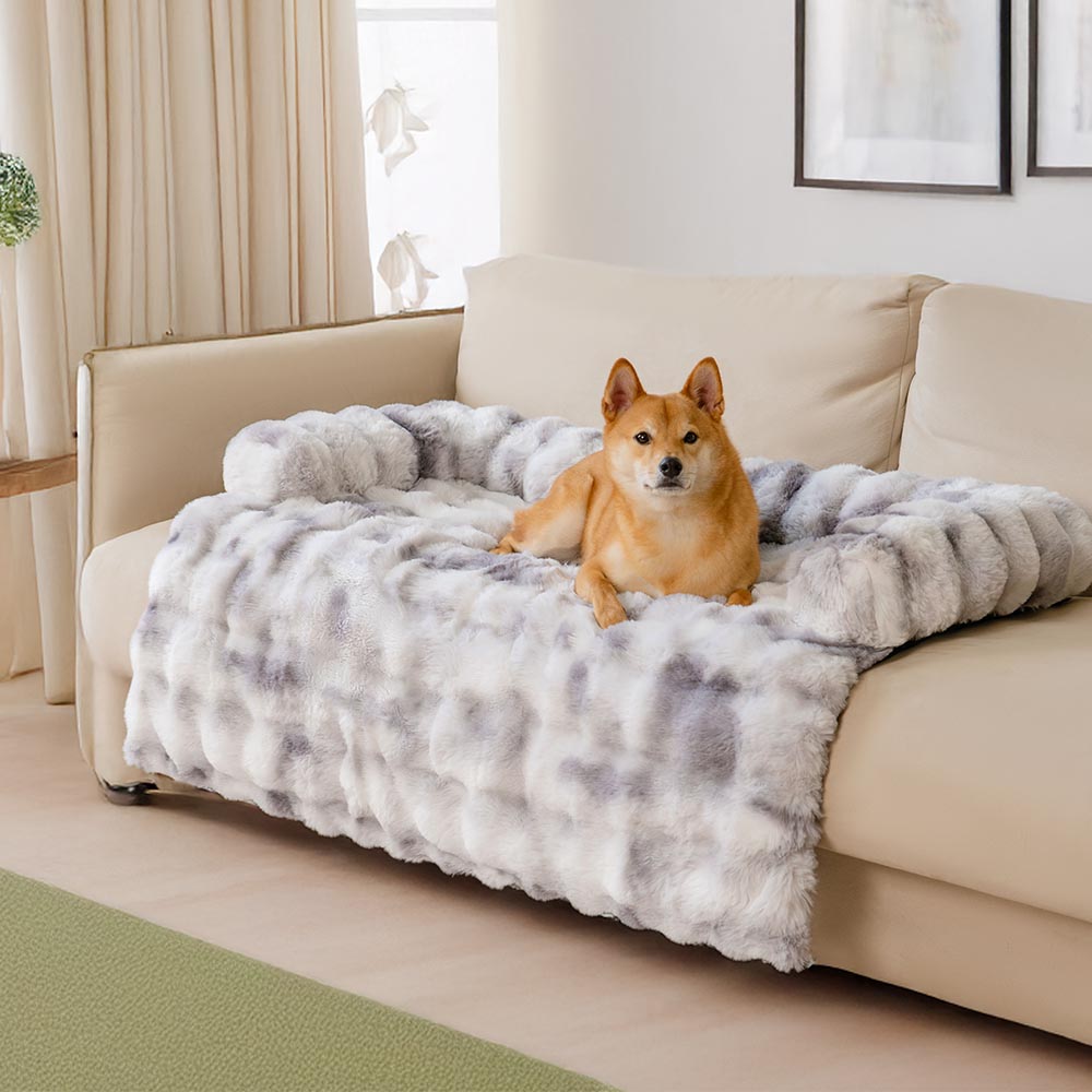 PETLOOM Fluffy Fuzzy Calming Dog Bed Sofa Protector Pet Mat™