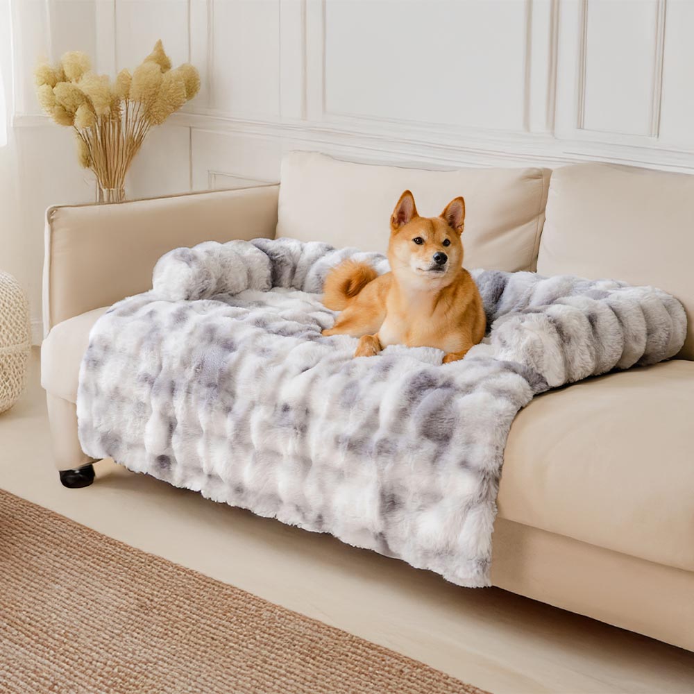 PETLOOM Fluffy Fuzzy Calming Dog Bed Sofa Protector Pet Mat™
