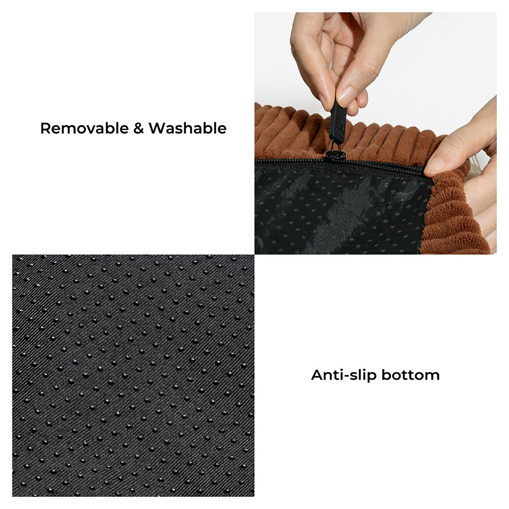 PETLOOM – Washable Anti-Scratch Boho Tassel Calming Round Dog Bed™