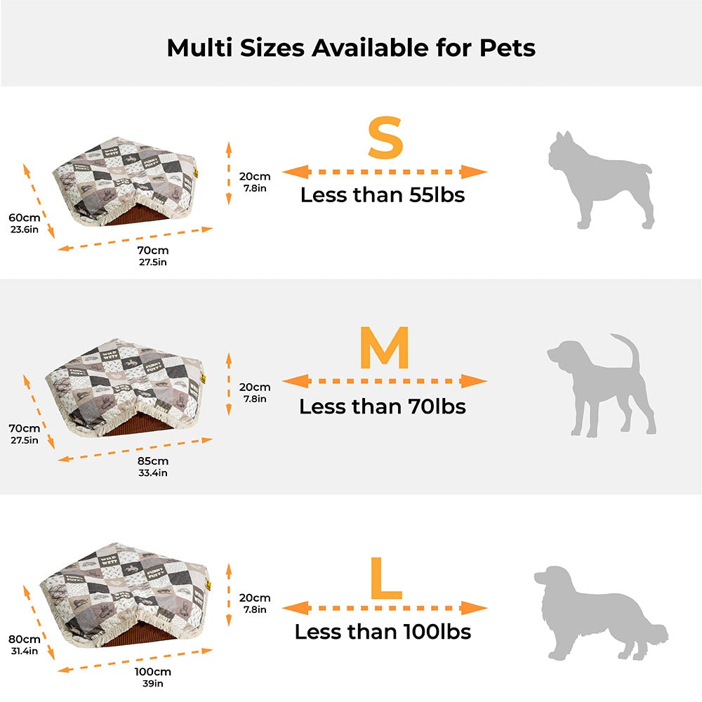 PETLOOM – Washable Anti-Scratch Boho Tassel Calming Round Dog Bed™