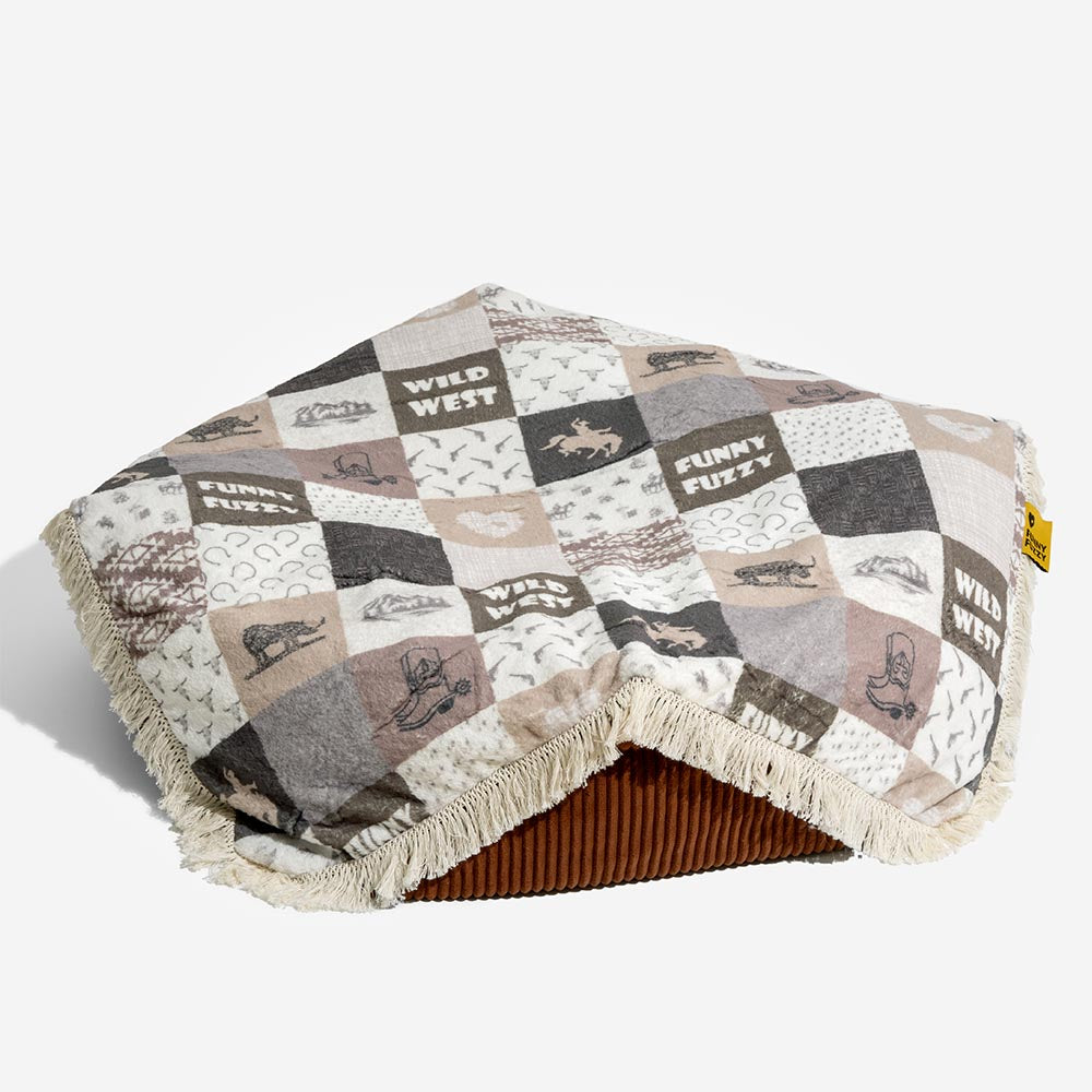 PETLOOM – Washable Anti-Scratch Boho Tassel Calming Round Dog Bed™