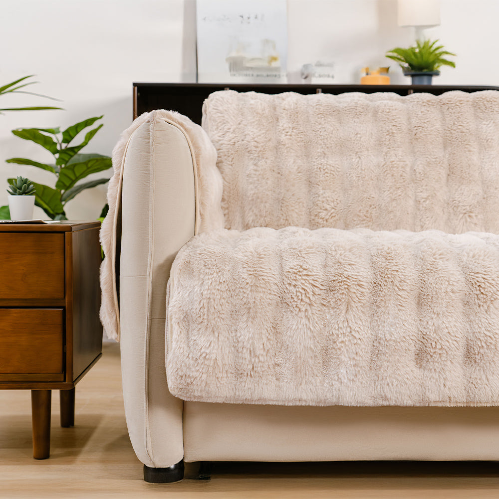 PETLOOM Water-Resistant Fluffy Soft Furniture Protector Couch Cover EverDry™