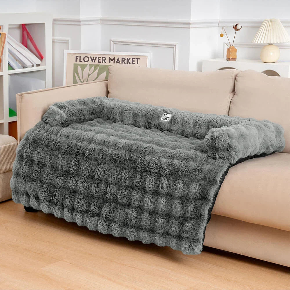 PETLOOM Fluffy Fuzzy Calming Dog Bed Sofa Protector Pet Mat™