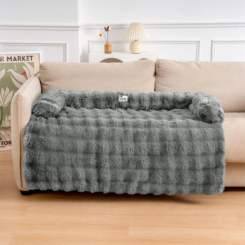 PETLOOM Fluffy Fuzzy Calming Dog Bed Sofa Protector Pet Mat™