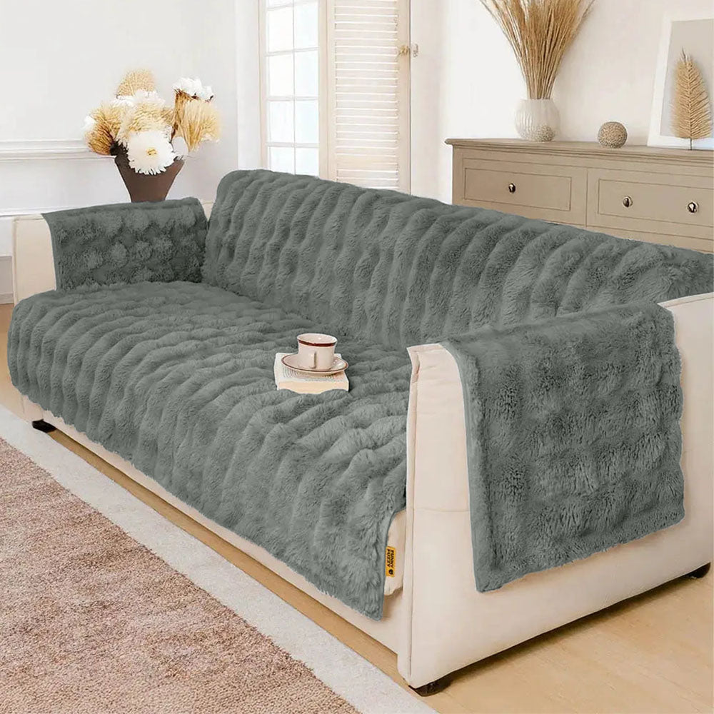 PETLOOM Water-Resistant Fluffy Soft Furniture Protector Couch Cover EverDry™