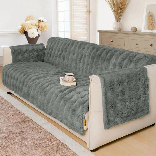PETLOOM Water-Resistant Fluffy Soft Furniture Protector Couch Cover EverDry™