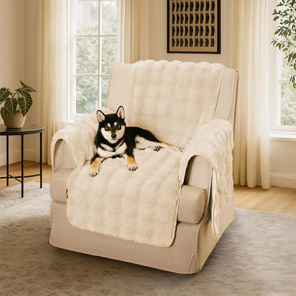 PETLOOM Water-Resistant Fluffy Soft Furniture Protector Couch Cover EverDry™