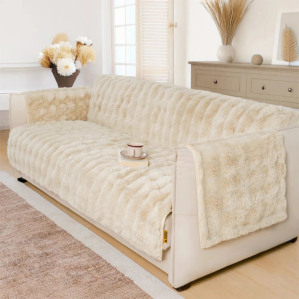 PETLOOM Water-Resistant Fluffy Soft Furniture Protector Couch Cover EverDry™