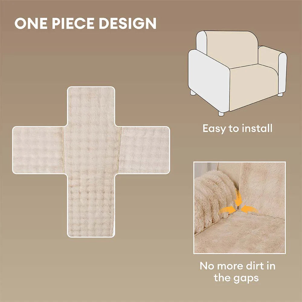 PETLOOM Water-Resistant Fluffy Soft Furniture Protector Couch Cover EverDry™