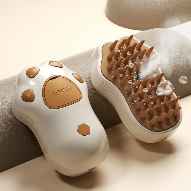 Petloom steam-powered pet hair brush for dogs and cats