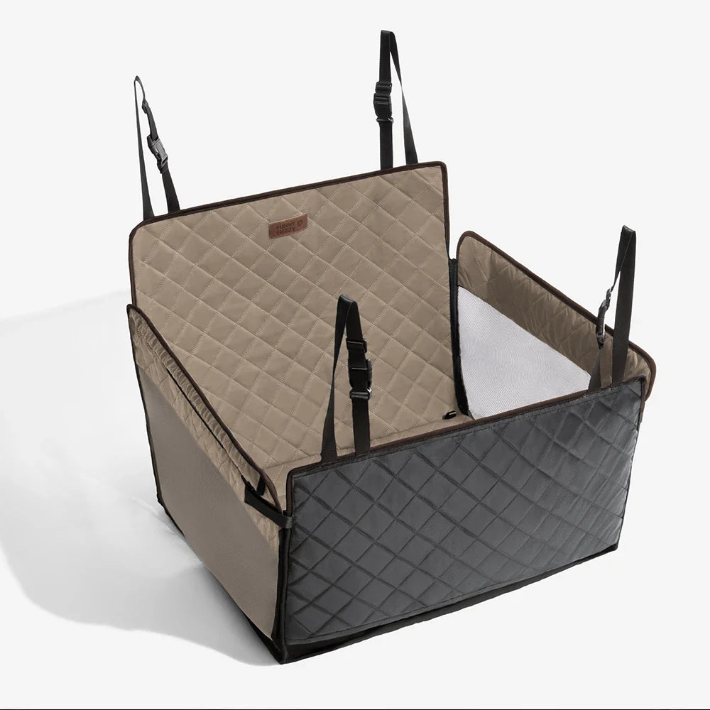 PETLOOM Premium Faux Leather Water-Repellent Hammock Dog Car Seat Cover™