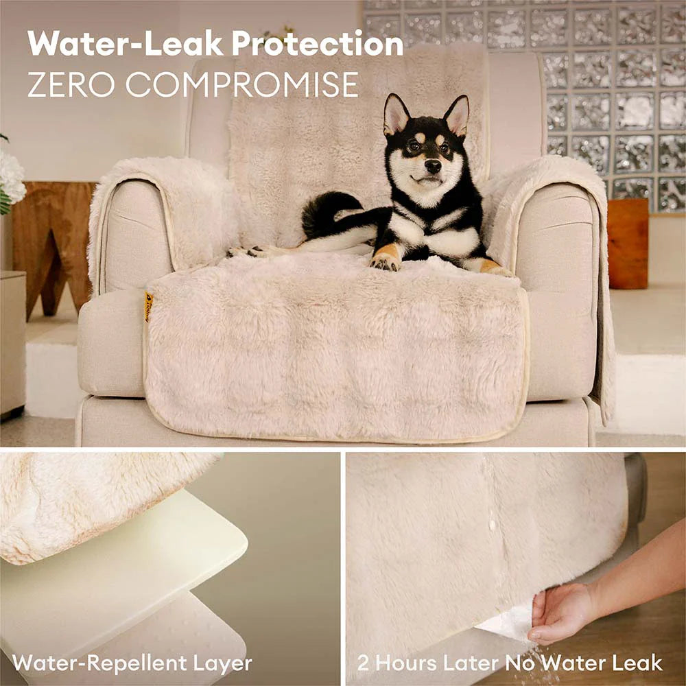 PETLOOM Water-Resistant Fluffy Soft Furniture Protector Couch Cover EverDry™