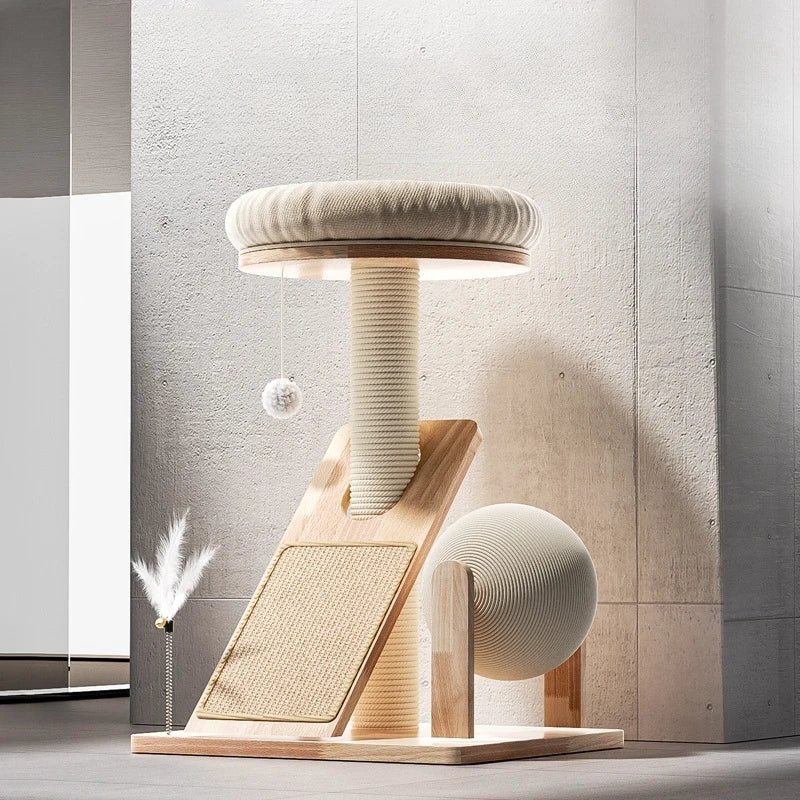 Petloom Modern Climb & Lounge Cat Tree stylish indoor cat climbing tower