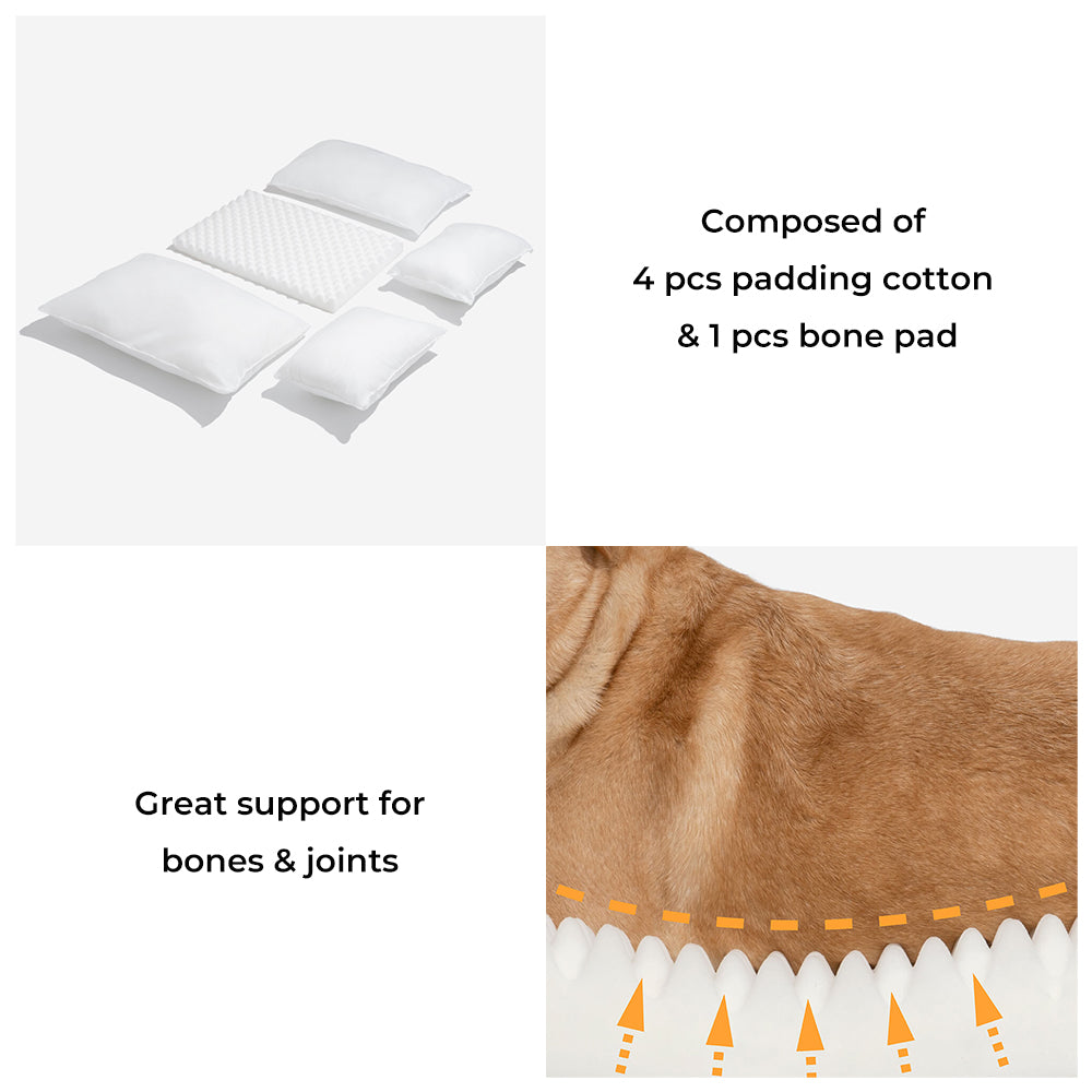 PETLOOM Trendy Striped Faux Lambswool Double Layer Dog & Cat Sofa Bed™