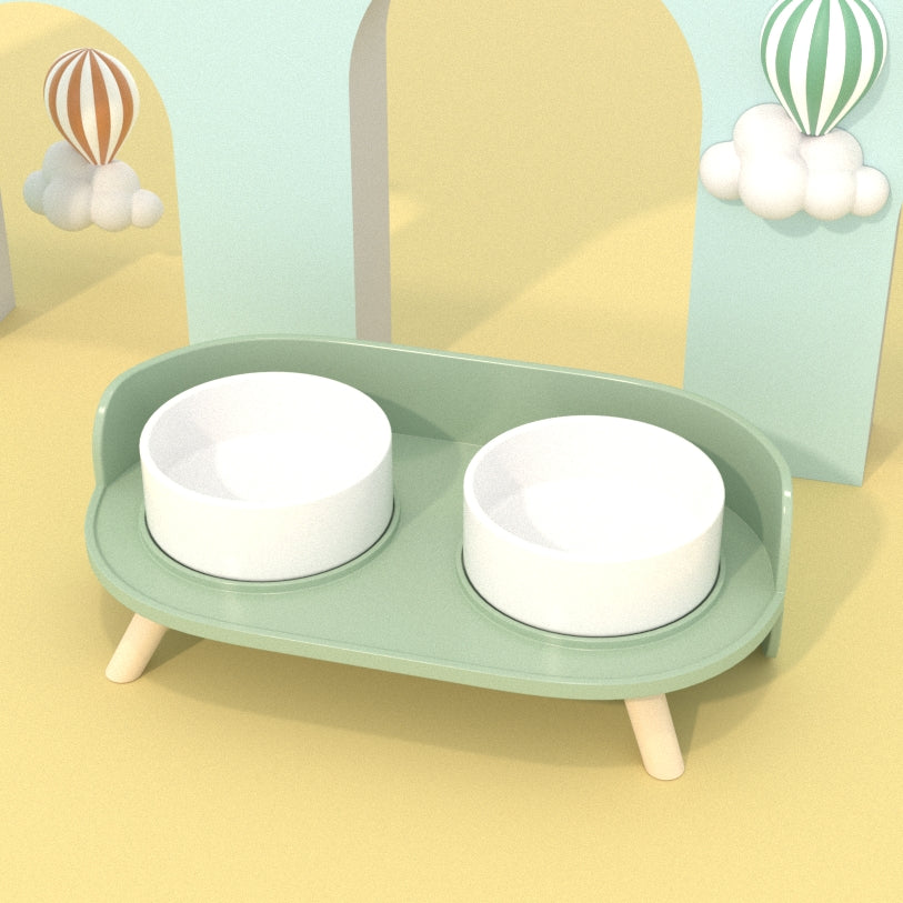 PETLOOM Bone China Double Cat Bowl™