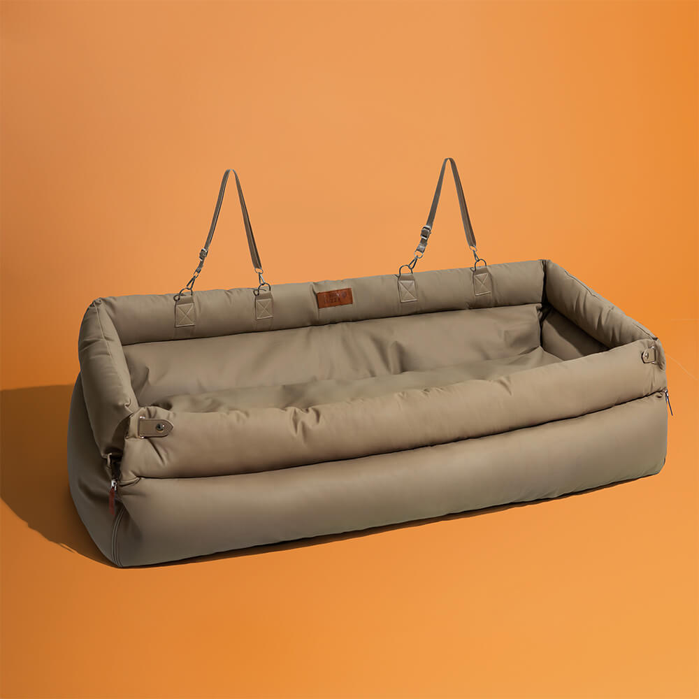 PETLOOM Large Deluxe Faux Leather Dog Car Seat Booster Bed Urban Voyager™