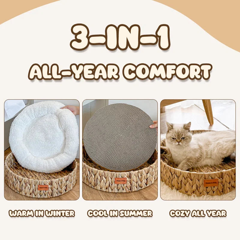 PETLOOM Handwoven Gourd Grass Cat Bed™