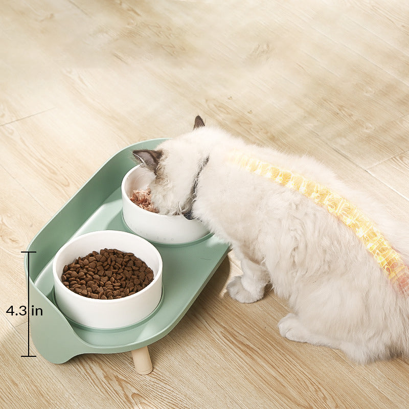 PETLOOM Bone China Double Cat Bowl™