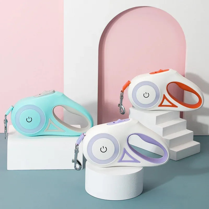 Petloom LED Luminous Dog Leash Automatic Retractable Leash