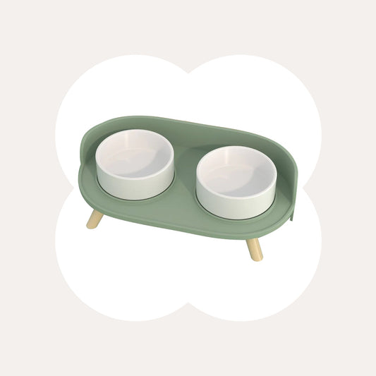 PETLOOM Bone China Double Cat Bowl™