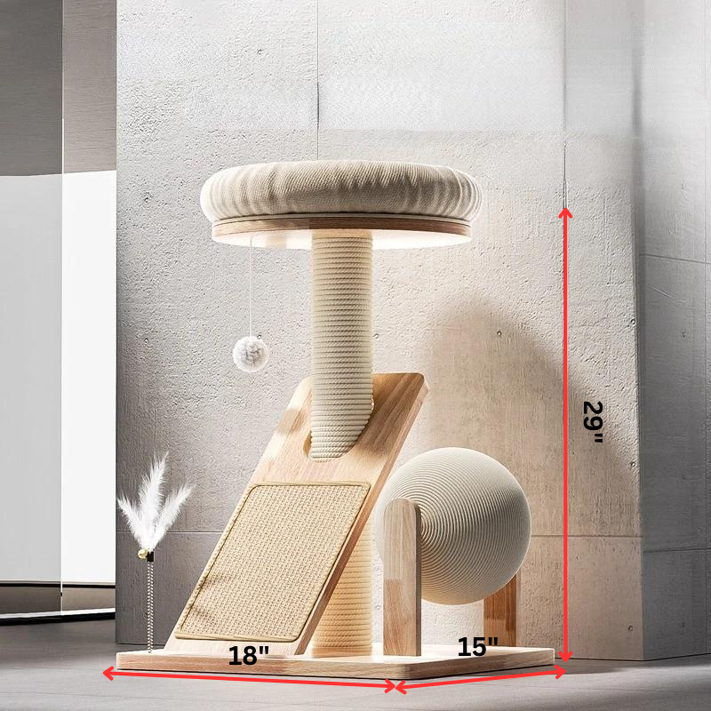 Petloom Modern Climb & Lounge Cat Tree stylish indoor cat climbing tower