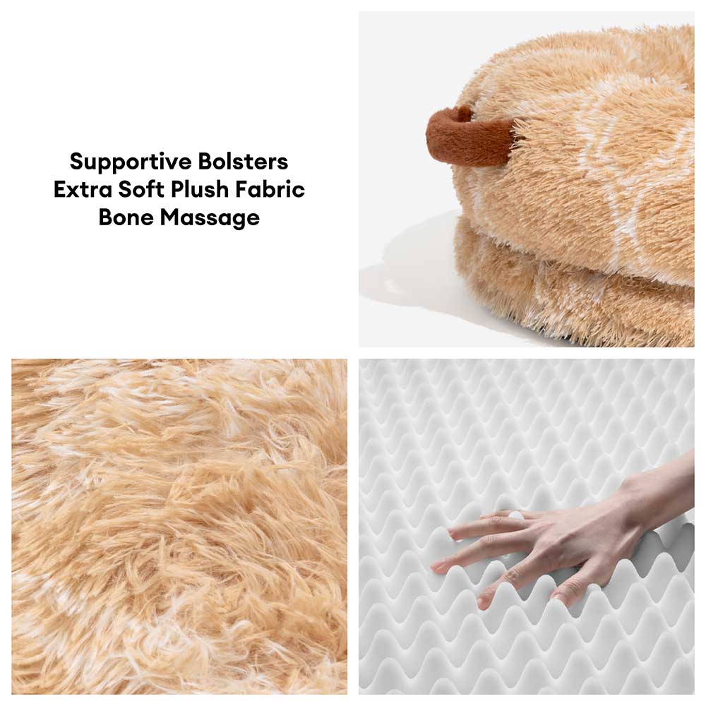 PETLOOM – Creamy Plush Super Large Donut Human Dog Bed Cuddle Cradle™