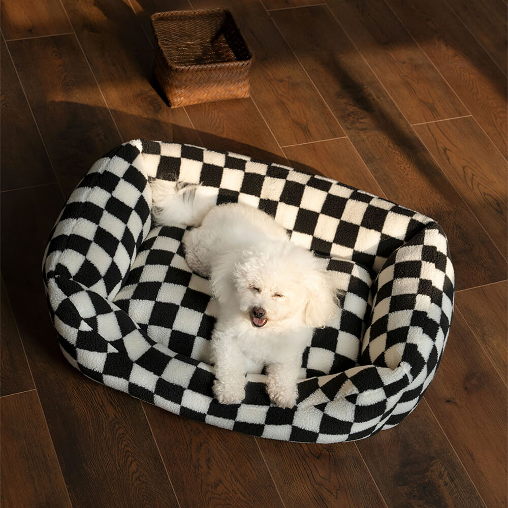 PETLOOM Stylish Checkerboard Warmth Removable Washable Dog Sofa Bed™