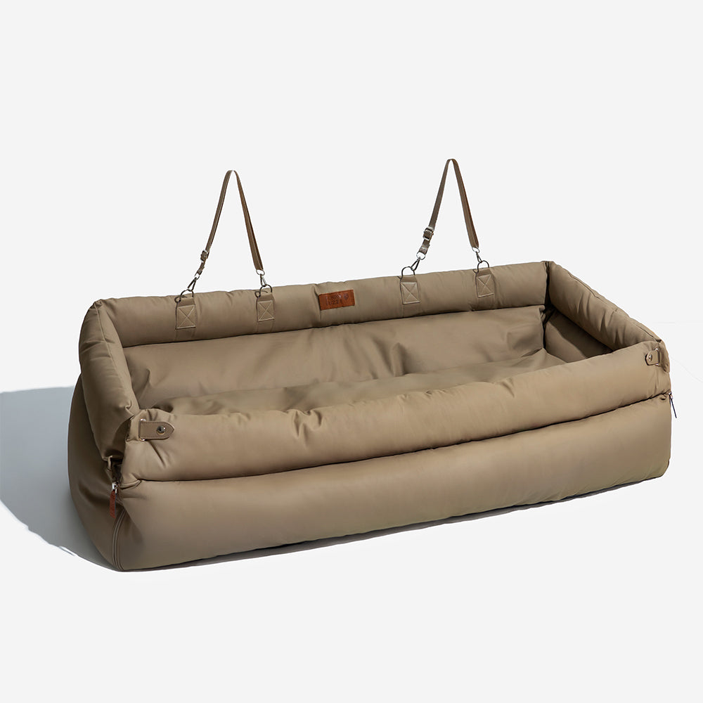 PETLOOM Large Deluxe Faux Leather Dog Car Seat Booster Bed Urban Voyager™