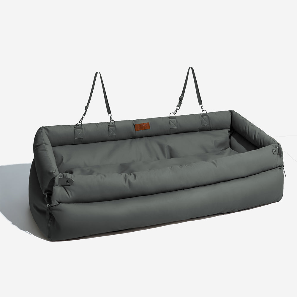 PETLOOM Large Deluxe Faux Leather Dog Car Seat Booster Bed Urban Voyager™