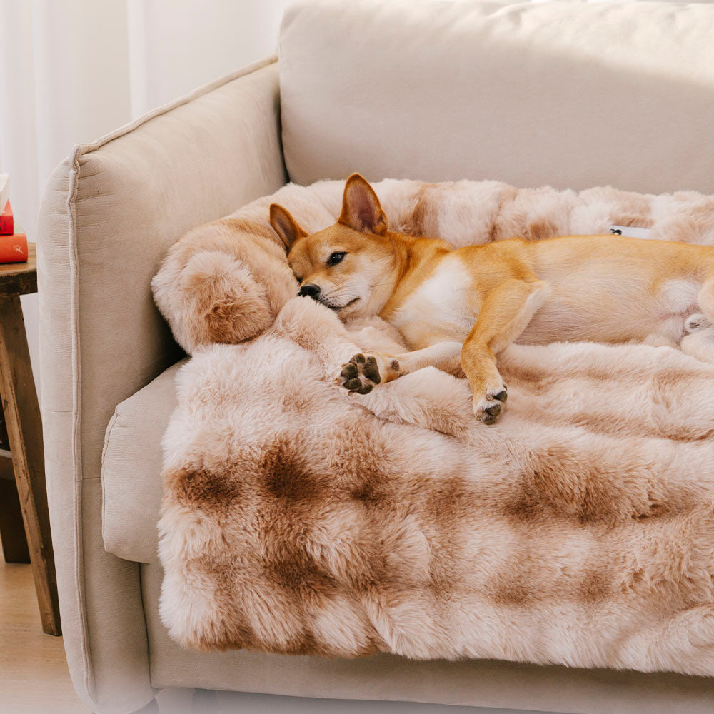 PETLOOM Fluffy Fuzzy Calming Dog Bed Sofa Protector Pet Mat™