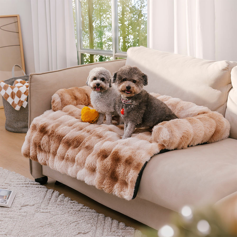 PETLOOM Fluffy Fuzzy Calming Dog Bed Sofa Protector Pet Mat™