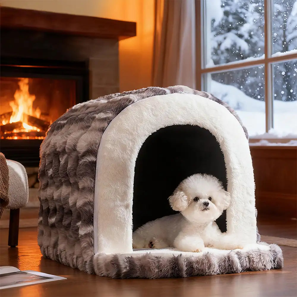 PETLOOM Cave-Style Warm Deep Sleeping Snug Cat & Dog House™