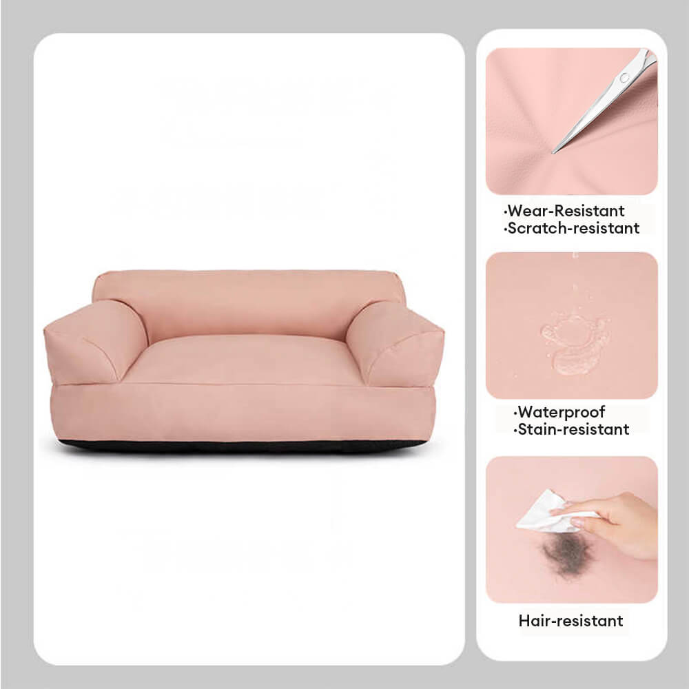 PETLOOM – Luxury Waterproof Washable Supportive Bolster Dog & Cat Sofa Bed™