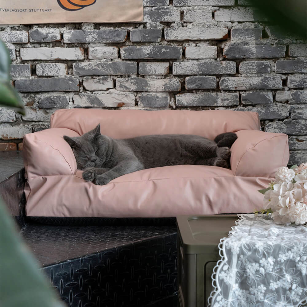 PETLOOM – Luxury Waterproof Washable Supportive Bolster Dog & Cat Sofa Bed™