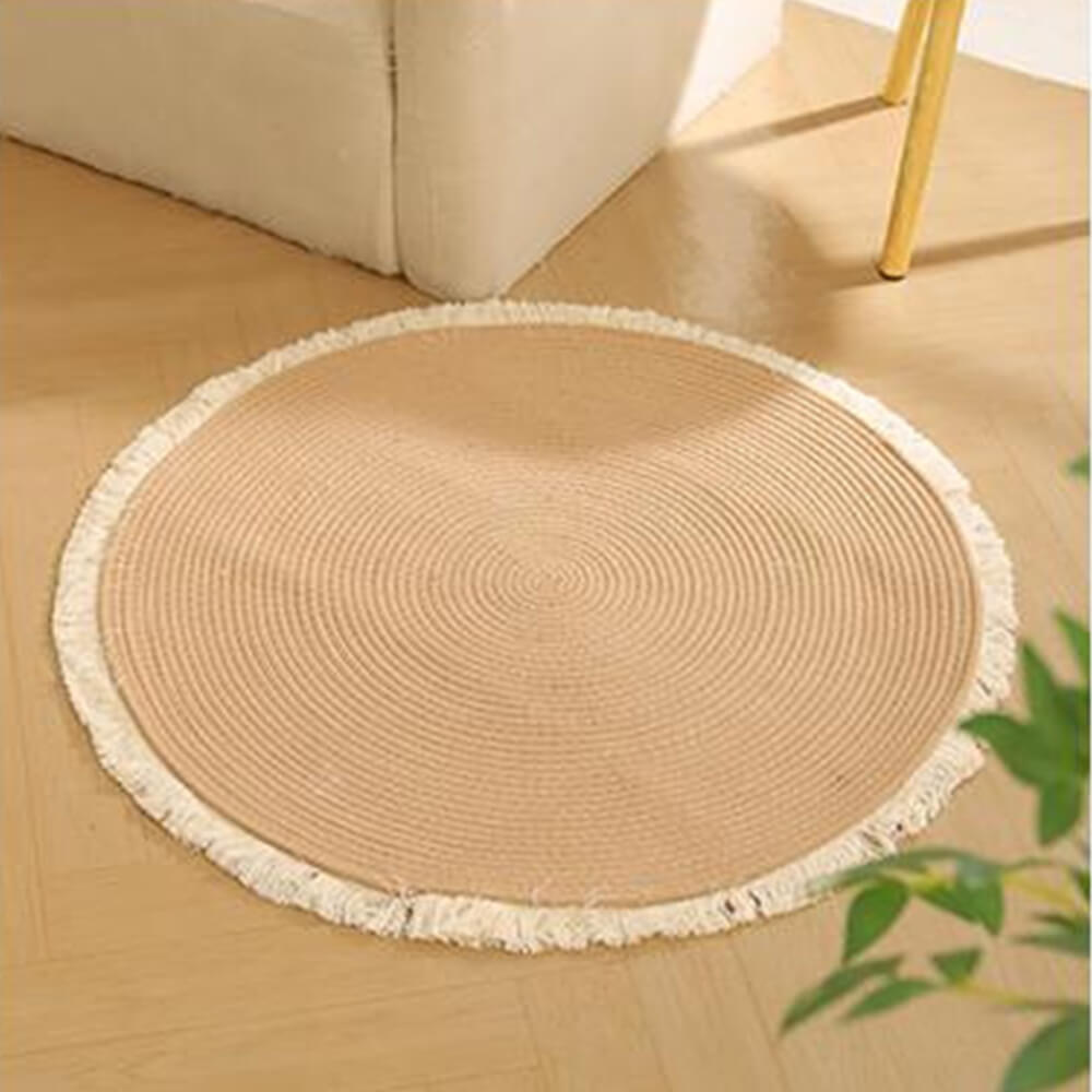 PETLOOM Nordic Handwoven Durable Cat Scratch Mat Rug with Fringe™