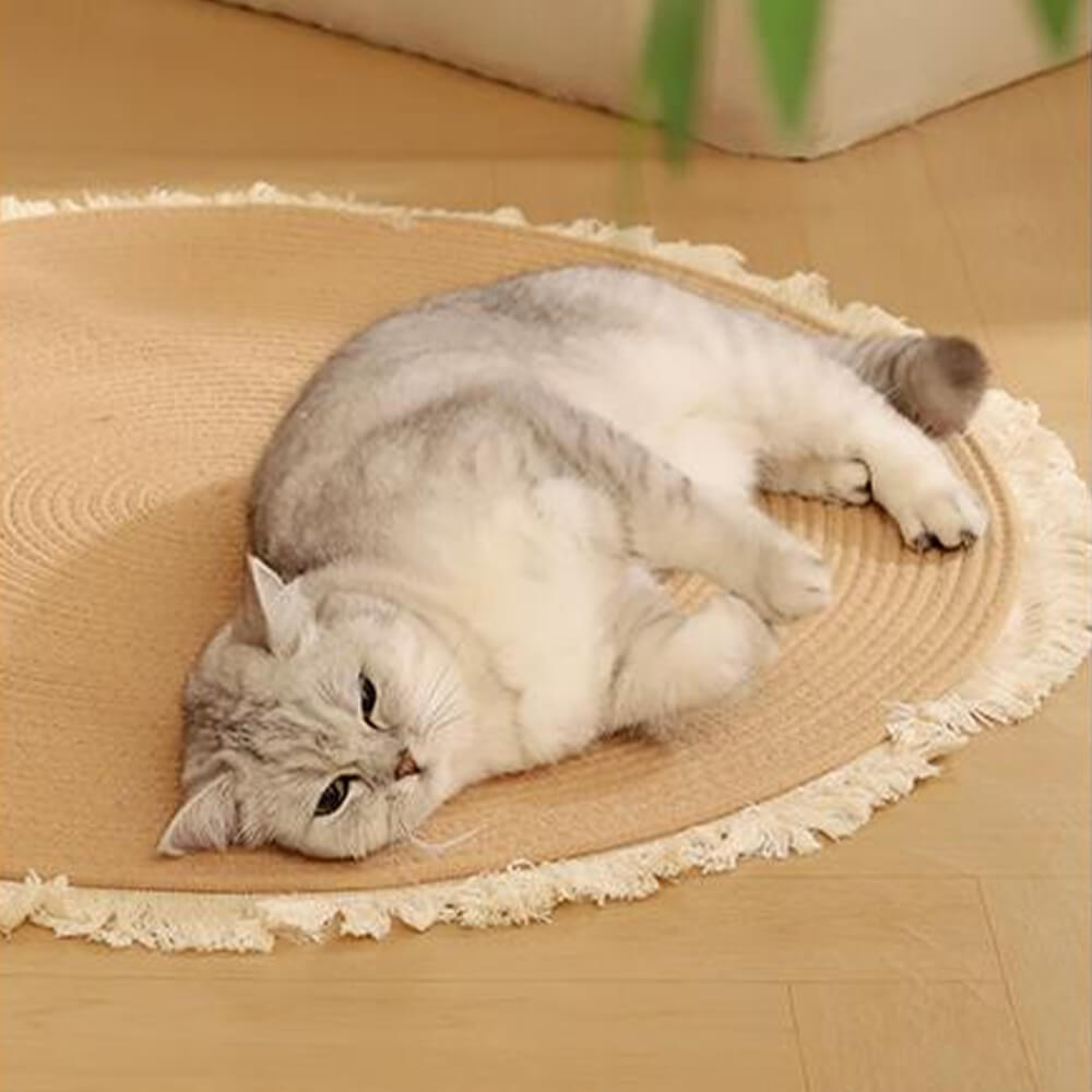 PETLOOM Nordic Handwoven Durable Cat Scratch Mat Rug with Fringe™
