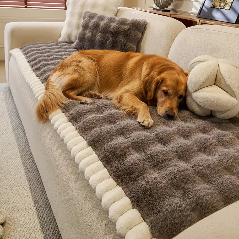 PETLOOM Soft Faux Rabbit Plush Thick Skin-Friendly Non-Slip Couch Cover™