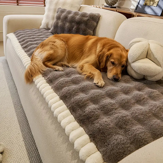 PETLOOM Soft Faux Rabbit Plush Thick Skin-Friendly Non-Slip Couch Cover™
