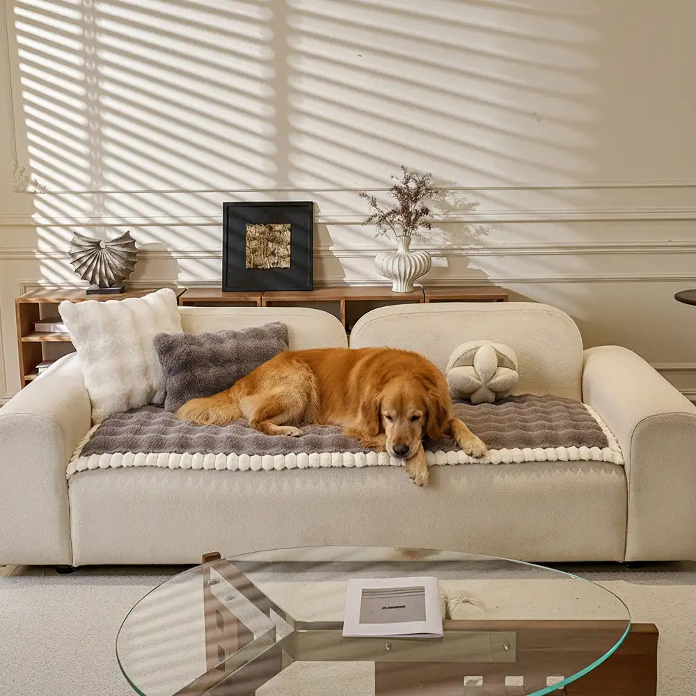 PETLOOM Soft Faux Rabbit Plush Thick Skin-Friendly Non-Slip Couch Cover™