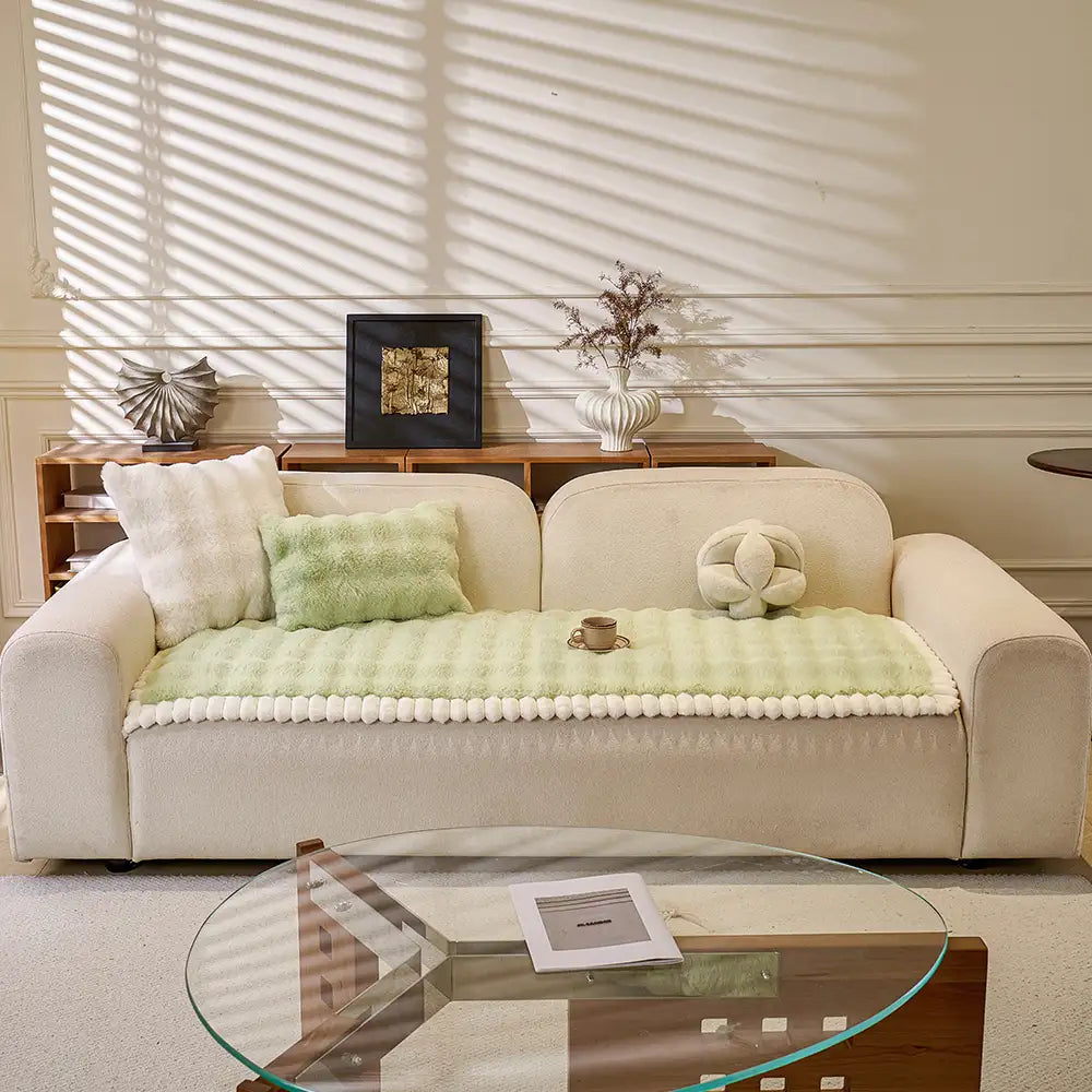 PETLOOM Soft Faux Rabbit Plush Thick Skin-Friendly Non-Slip Couch Cover™