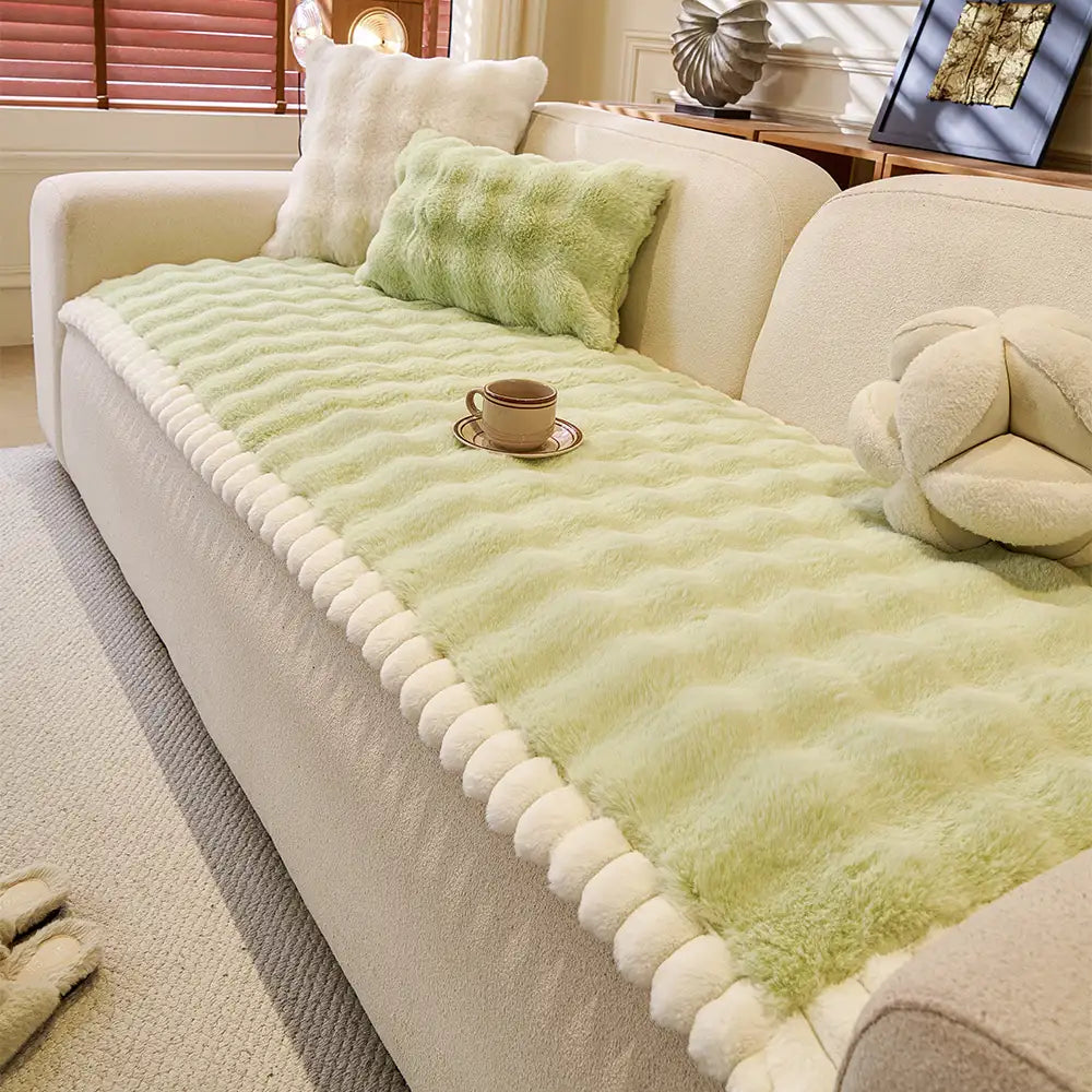 PETLOOM Soft Faux Rabbit Plush Thick Skin-Friendly Non-Slip Couch Cover™