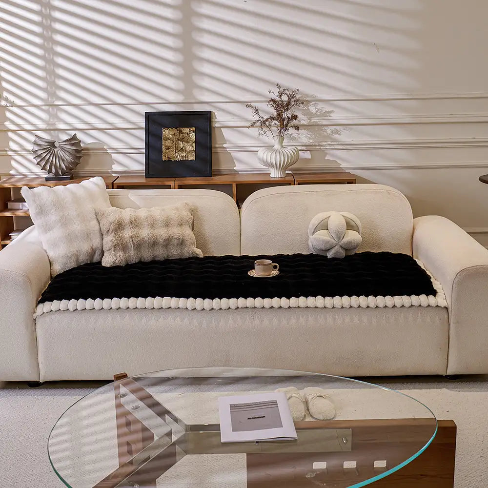 PETLOOM Soft Faux Rabbit Plush Thick Skin-Friendly Non-Slip Couch Cover™