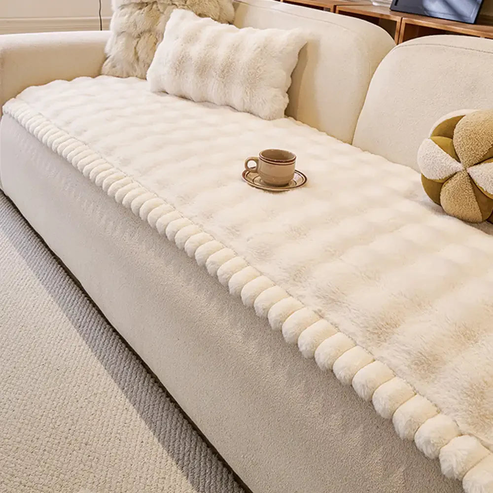 PETLOOM Soft Faux Rabbit Plush Thick Skin-Friendly Non-Slip Couch Cover™