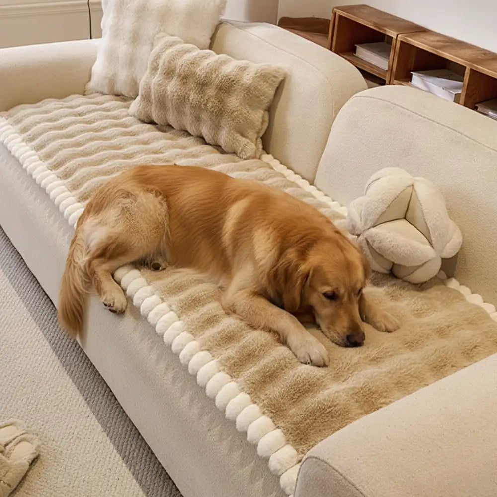PETLOOM Soft Faux Rabbit Plush Thick Skin-Friendly Non-Slip Couch Cover™