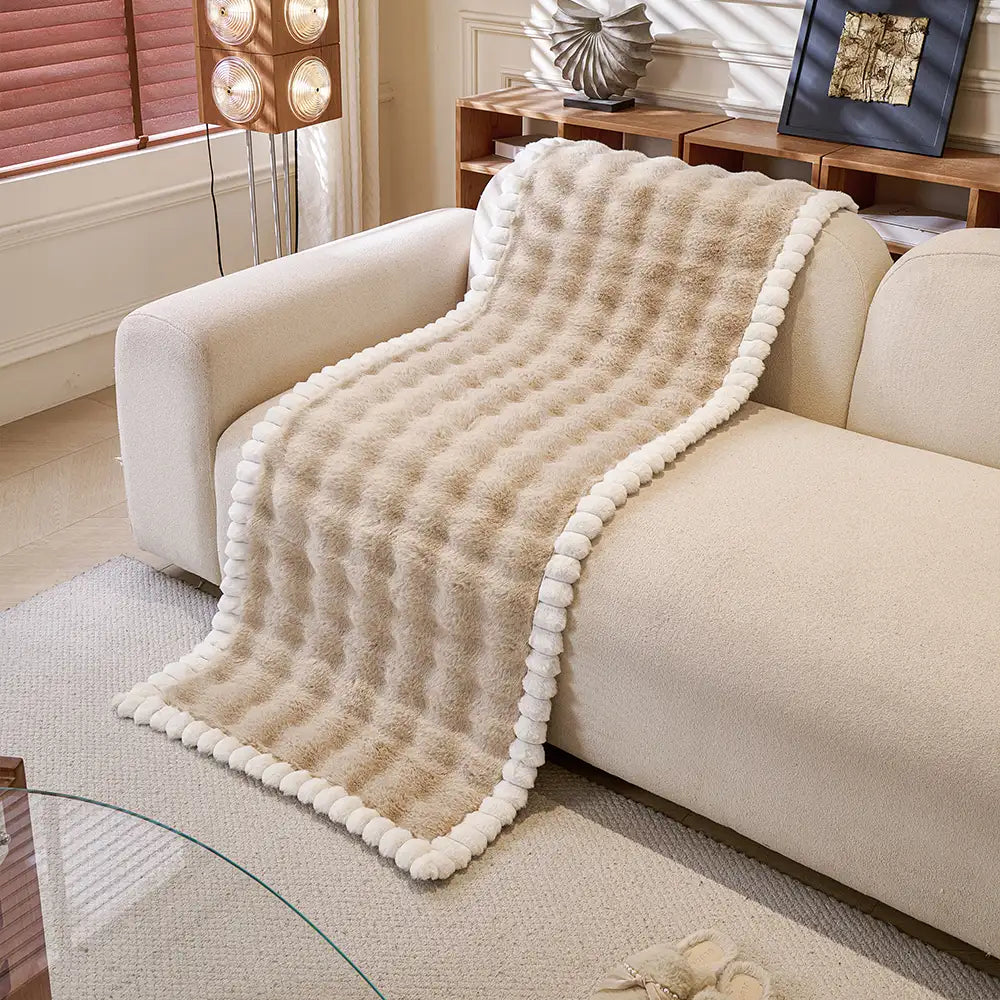 PETLOOM Soft Faux Rabbit Plush Thick Skin-Friendly Non-Slip Couch Cover™