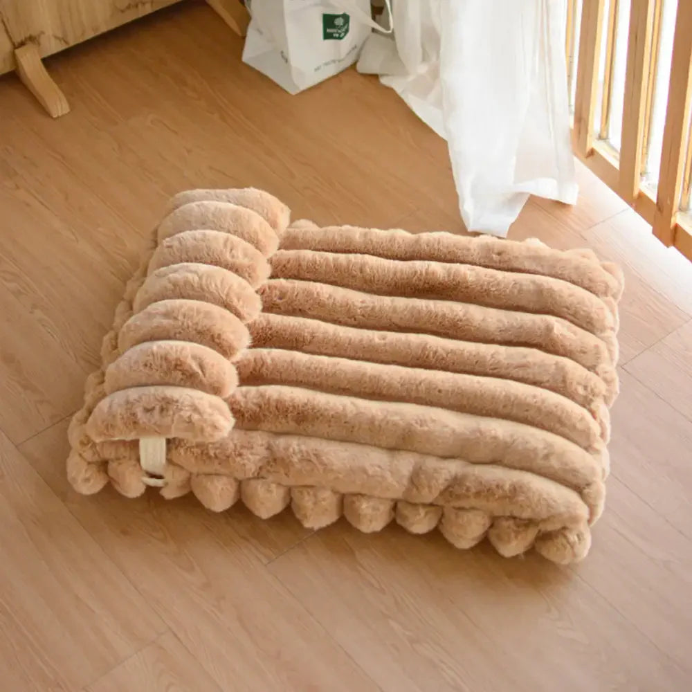 PETLOOM – Softness Faux Rabbit Fur Warming Pillow Dog Bed Cozy Cloud™
